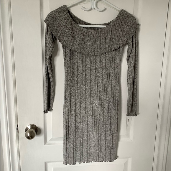 Grey midi sweater dress - Picture 1 of 2